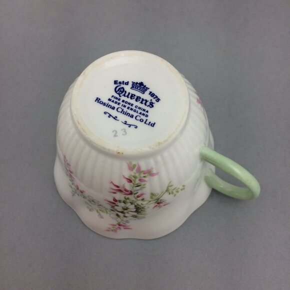 Floral Flower Teacup and Saucer by Queen's Rosina Vintage Girlcore - Picture 4 of 10